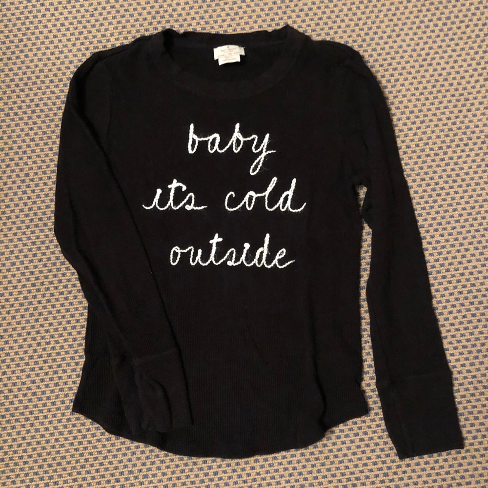Baby it’s cold outside waffle long sleeve